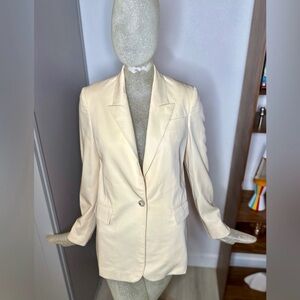 Stella McCartney Cream Single Breasted Women's Blazer. Size 38EU/2-4US